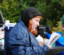 Student reading