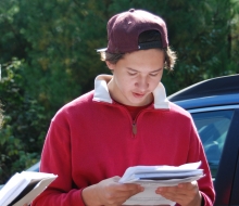 Student reading
